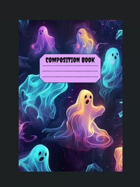Custom Composition Book & Mini Notebook, Handmade, Spooky Ghosts, Halloween